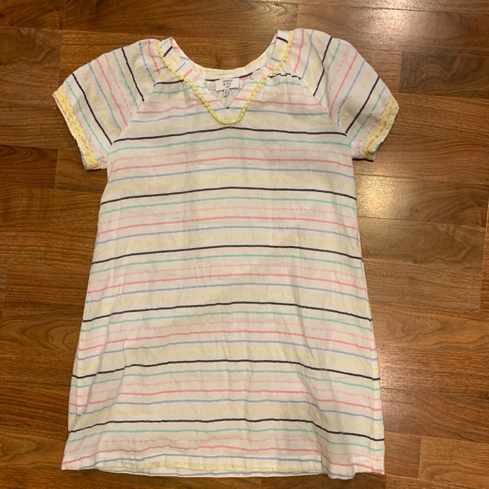 Striped V-Neck Dress